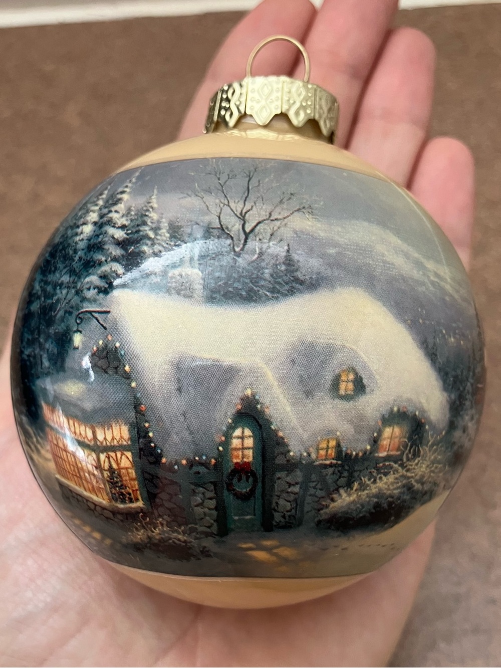 2011 Thomas Kinkade Limited Edition Ornament Christmas Winter Scene Painter Ligh